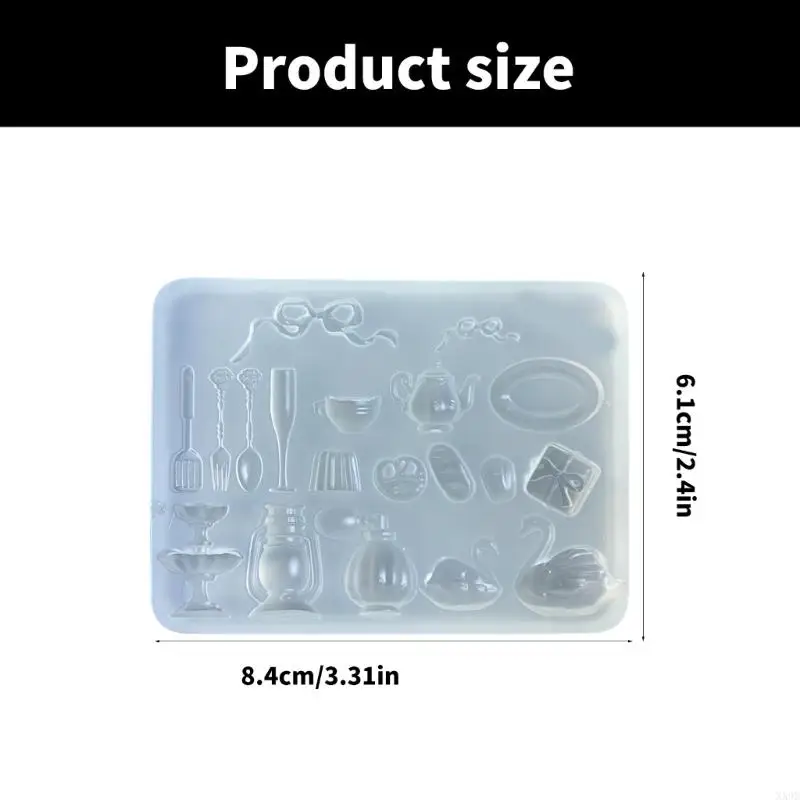Silicone Nails Art Molds Nails Art Template Moulds Dessert Theme Silicone Texture for Beauticians and Nails Art Learners