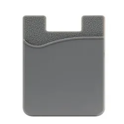 Silicone Phone Adhesive Card Holder Wallet (GRAY)