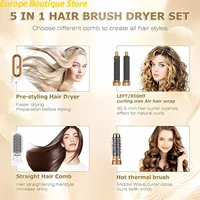 Sèche-cheveux professionnel 5 en 1, peigne à air chaud, boucleur pour Dyson Airwrap, outil de coiffage, lisseur de cheveux, outil de coiffure 2