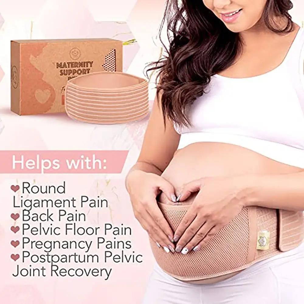 1Pcs Maternity Abdominal Belt Breathable Antenatal Belly Support Bandage Khaki for Pregnant Women