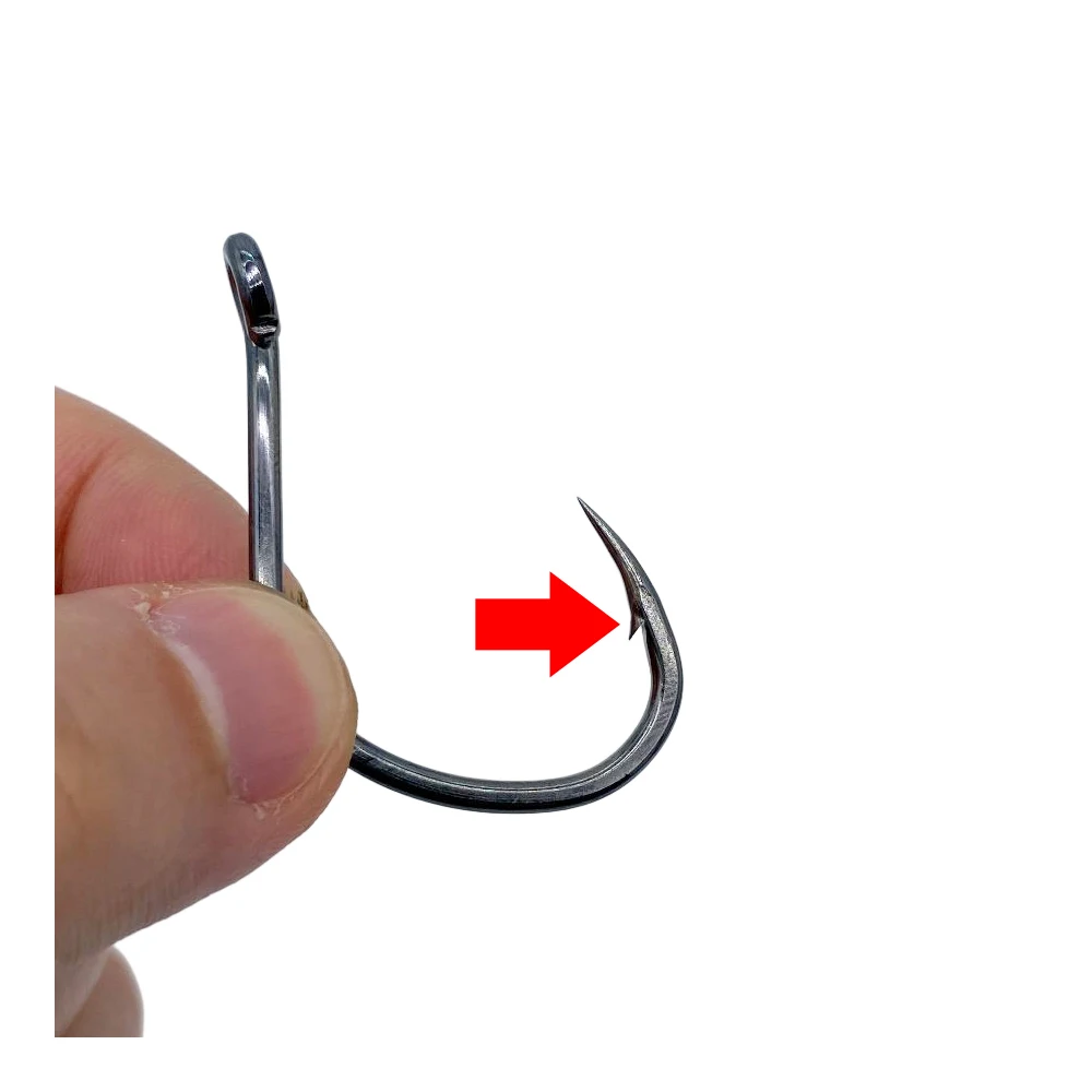 1/3/6pcs Iron Hook Pipeline Giant Fishhook Sea ​​Hook Iron Single Hook  Black Hook Grouper Hook - AliExpress