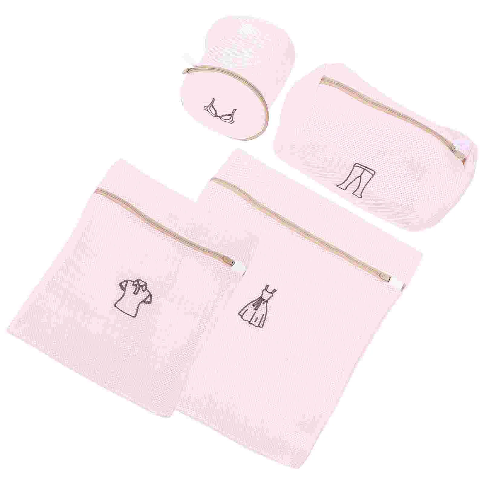 

4pcs Laundry Bags Polyester Mesh Laundry Bags Dorm Home Laundry Bags