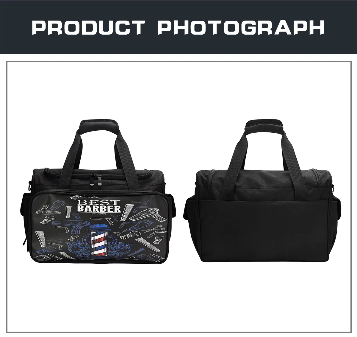 Waterproof Barber Bag Cosmetic Toiletry Organized Multi-Layer Pouch Ideal for Travel Daily Use Large Capacity
