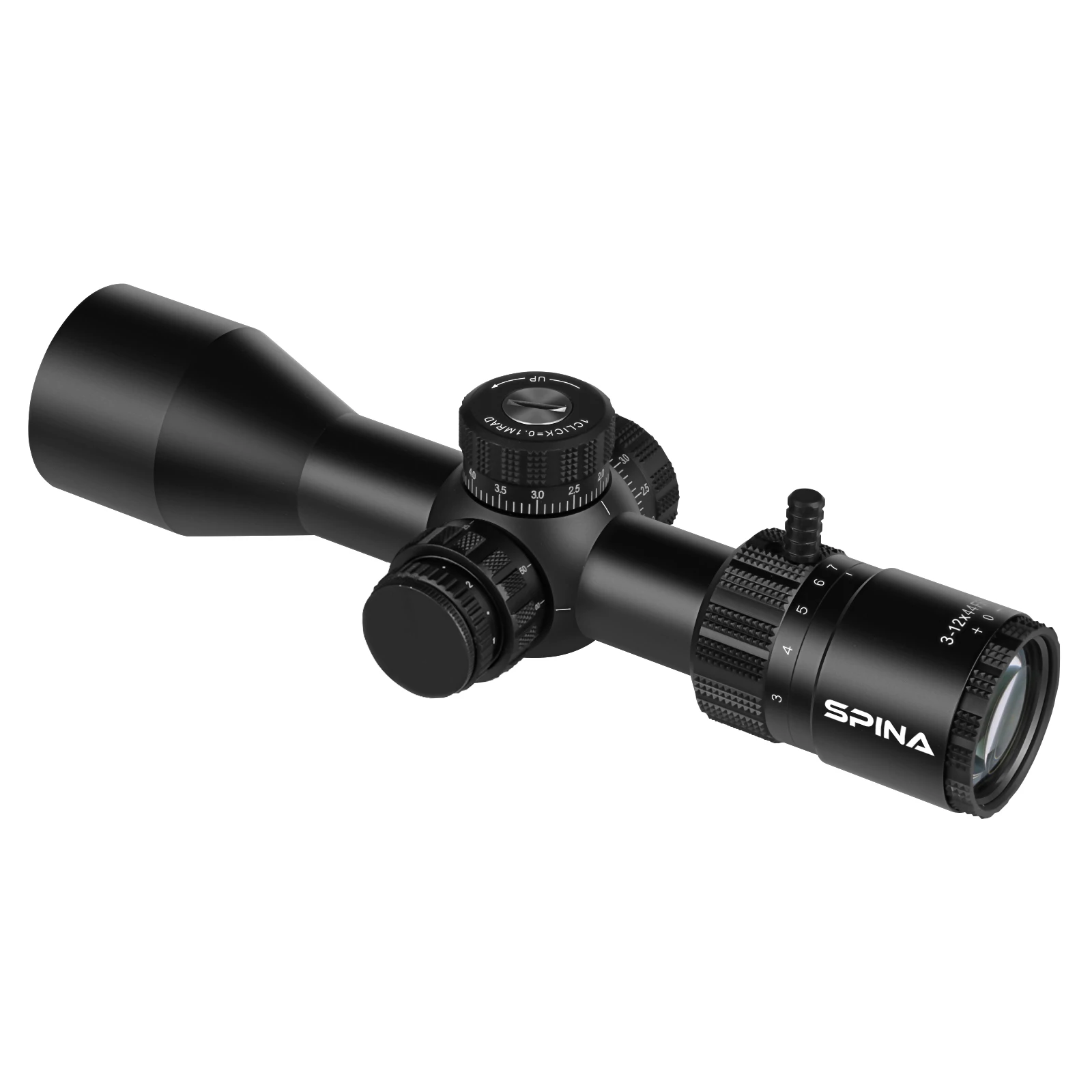 HD 3-12x44 FFP Compact Rifle Scope Sight Tactical Hunting Turrets Lock Reset Side Parallax Quickly Shooting Sight SPINA OPTICS spotting scope