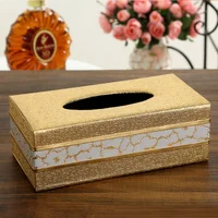 High Quality Leather Tissue Box Napkin Holder Paper Case Bathroom Tissue Box Cover Car Napkin Storage Modern Toilet Paper Box 2