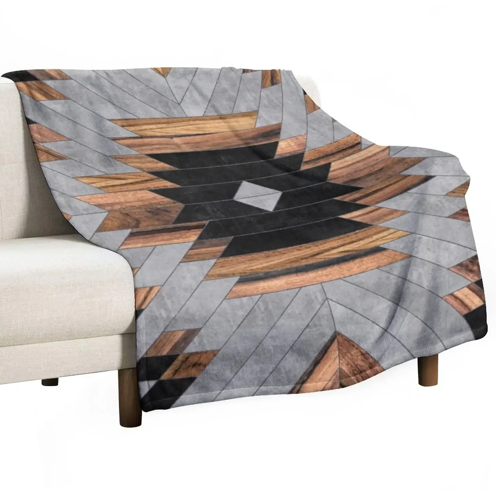 

Urban Tribal Pattern No.6 - Aztec - Concrete and Wood Throw Blanket manga funny gift Winter beds for babies Blankets