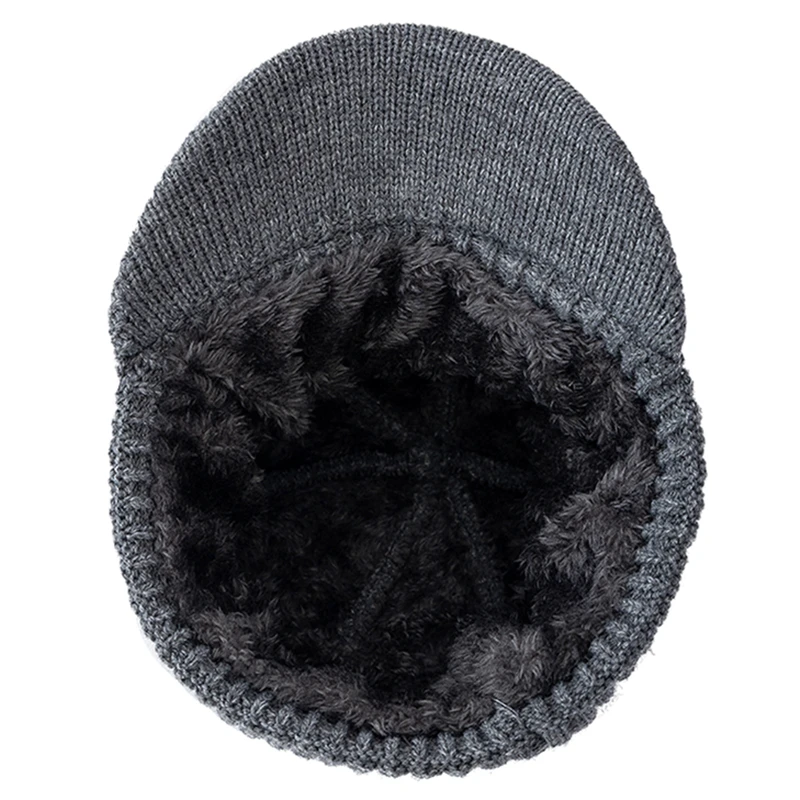New Style Unisex Winter Hat Plush Fleece Lined Warm Winter Cap Stylish Soft Beanie Hat For Men Women Outdoor Knitted Hat