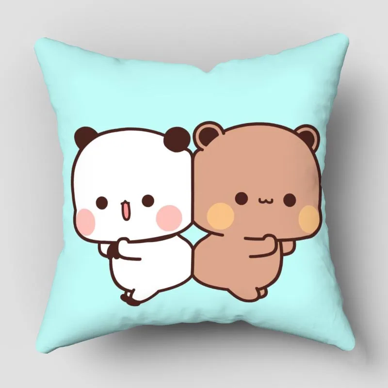 Cuscini Decorativi Anime Con Panda E Gatti - Federe Morbide Per Letto E Divano (2 Pezzi) - Foto 13