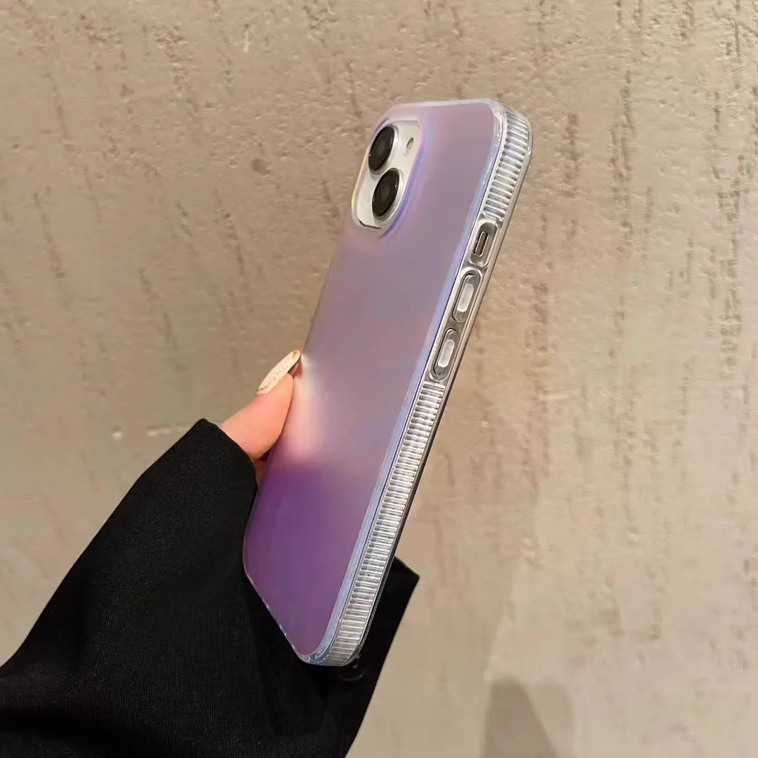 Blue Light Vortex Pattern Shockproof Silicone Phone Case