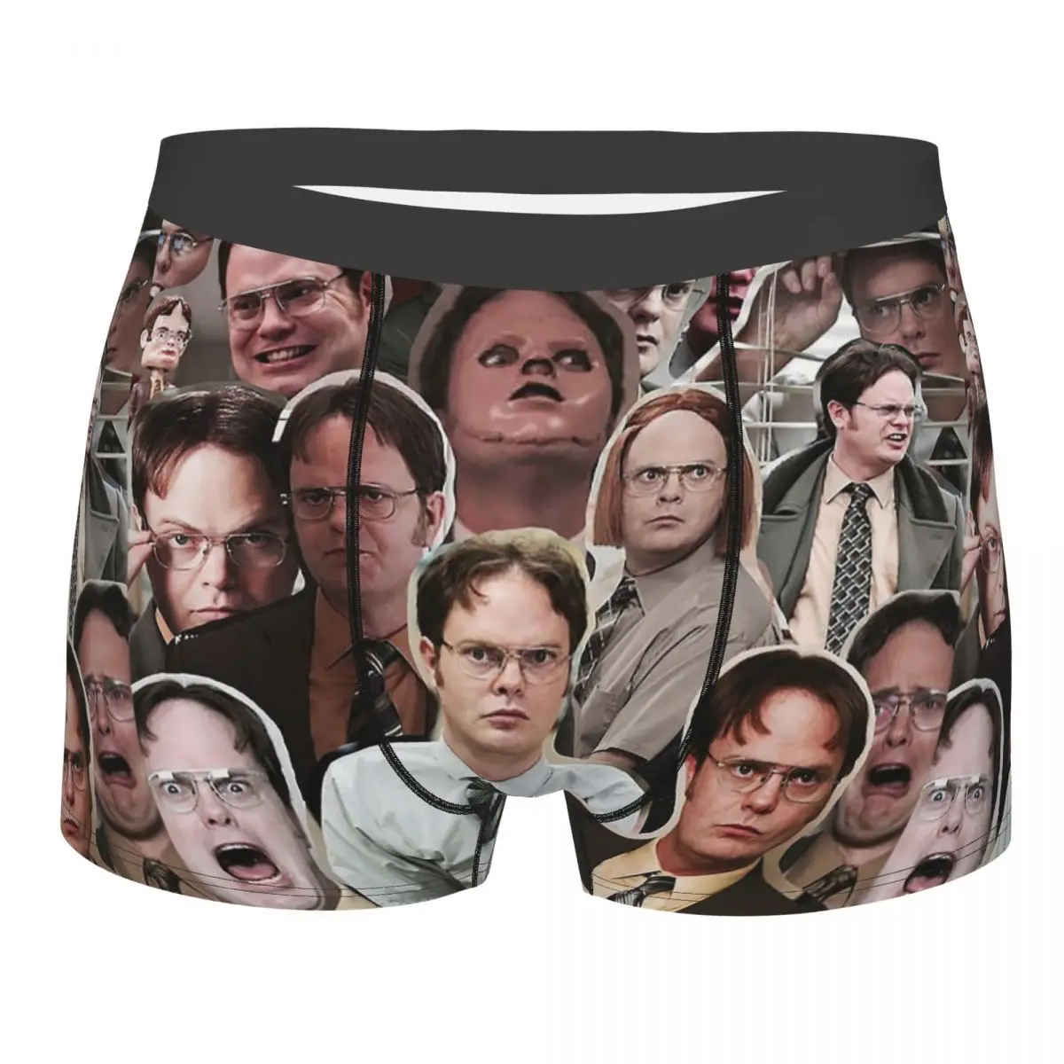 

Funny Boxer Dwight Schrute Shorts Panties Briefs Men Underwear The Office Rainn Wilson Mid Waist Underpants for Male Plus Size