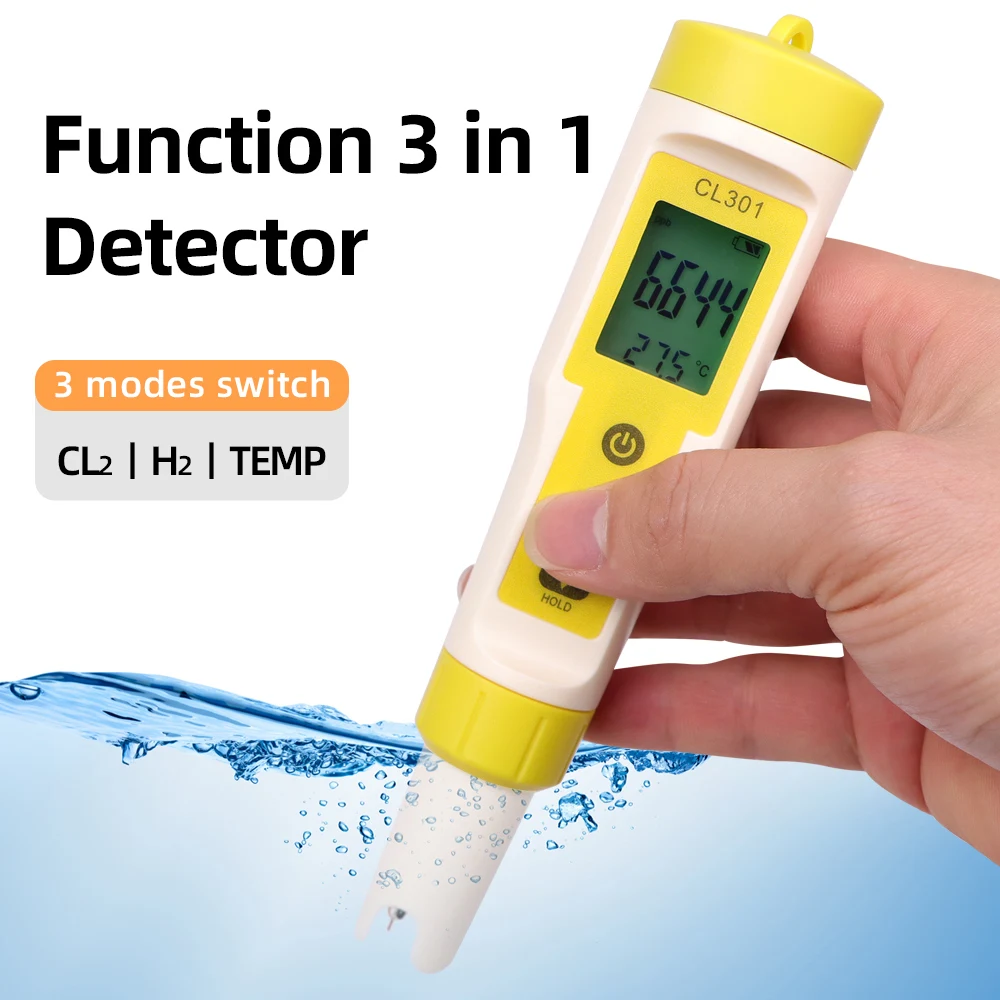 Sc641d42ab9414291bda2b891c4ce8348z 5 in 1 Chlorine Meter Pen Water Quality Detector PH, H2, ORP TEMP CL2 Tester Multi-function Spa Swimming Pool Chlorine Monitor Mallzona