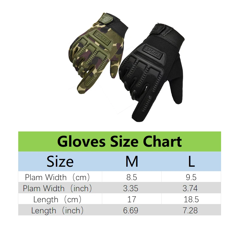 Children Gloves Cycling Boys Tactical Full Finger Gloves Camo Four Seasons Girls 2 to 7 Years Old Kids Anti-Slip Climbing Gloves 3