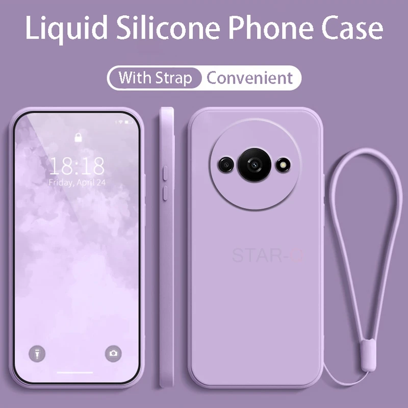 Liquid Silicone Phone Case with Lanyard
