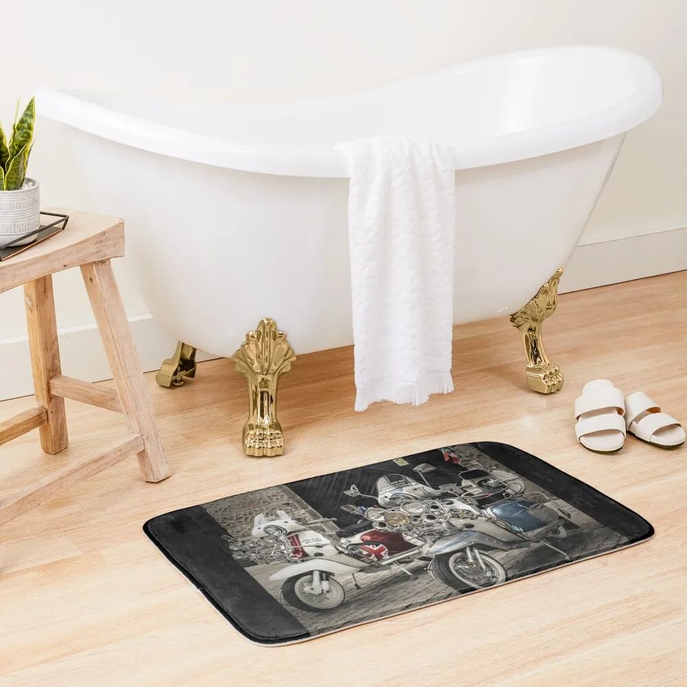 

Scooter Bath Mat Bathrooms Accessories Novelties For Hallway On The Floor Foot Bathroom House Interior Entrance Mat
