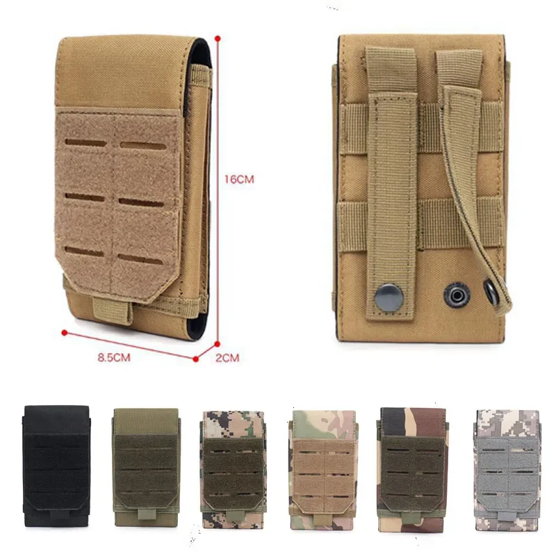 

Molle Phone Pouch Tactical Cell Phone Holster Radio Holder Military Outdoor Running Hunting Camping Hiking EDC Tool Waist Bag