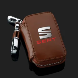 Elegant Leather Key Bag - Universal Car Keychain Wallet (1pcs Brown seat)