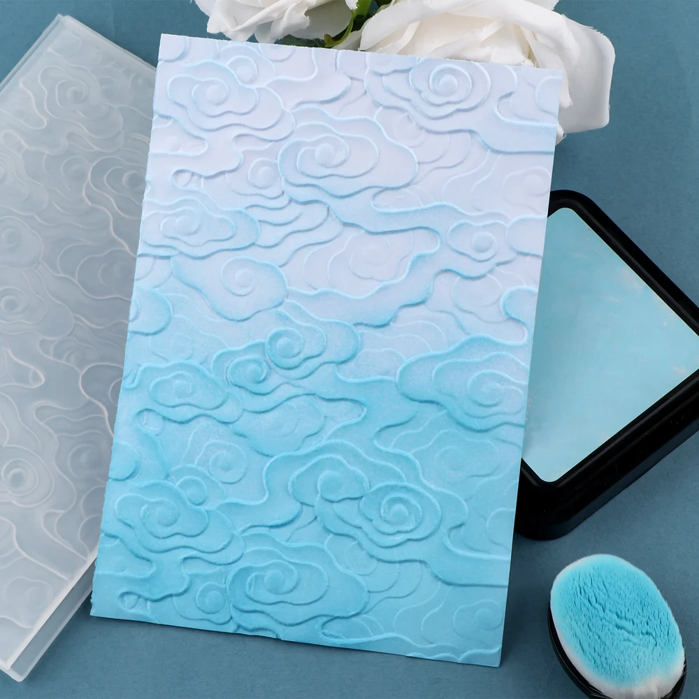 3D Embossing Folder Retro Patterns Leaves Branches Clouds Background For DIY Scrapbooking Paper Craft Cards Photo Album Making