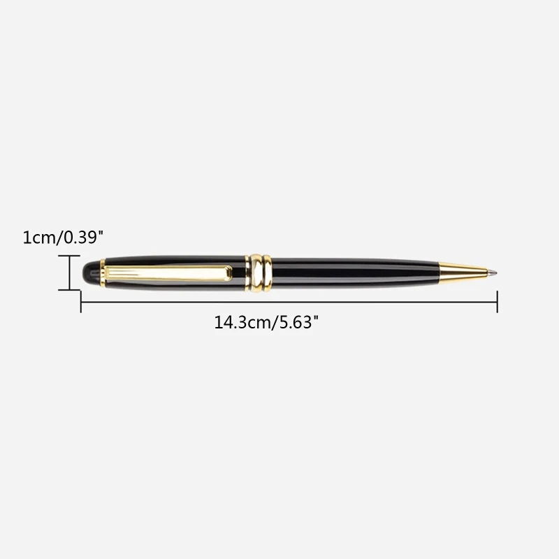 

0.5mm Luxury Metal Ballpoint Pen Gel Pen Black Ink for Writing Journaling Notetaking Students Stationery Party Present D5QC