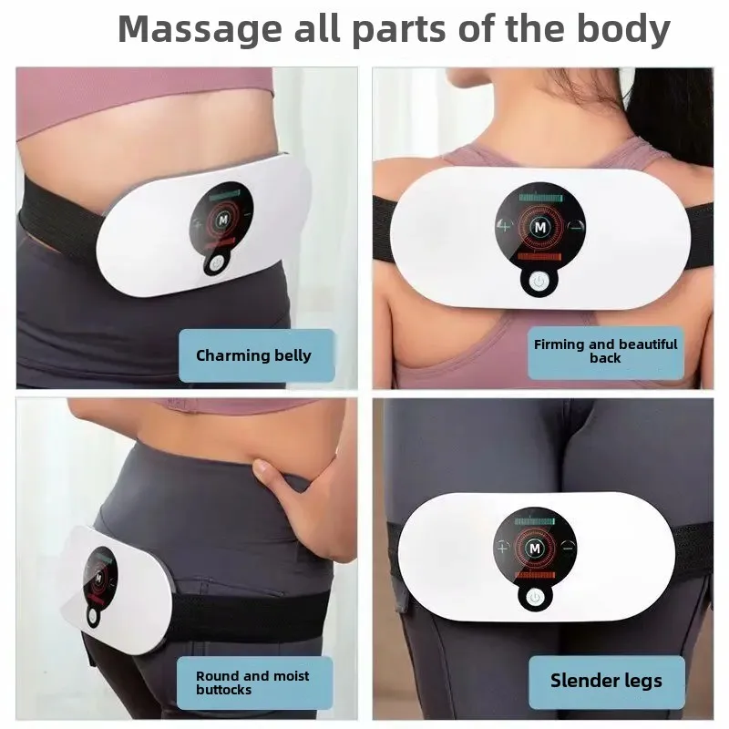 New Abdominal Massager Warm Stomach Care Vibration Waist Belt Hot Compress Abdomen Massager from Mainland China AE Stock