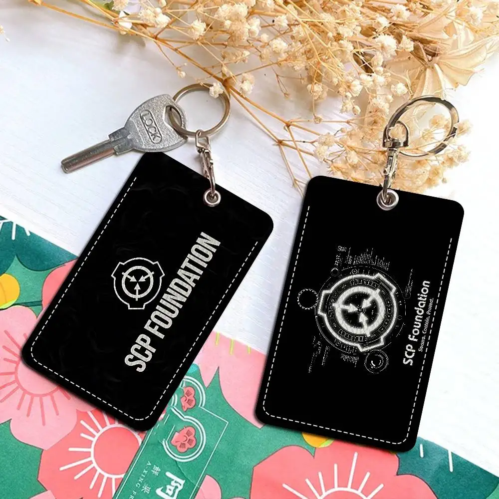 S-SCP 재단 사무용품 남녀 신용카드 열쇠고리 학생증 신분증 홀더 자격증 홀더 카드