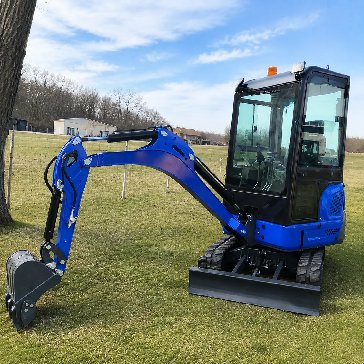 Maßgefertigter 1,8-Tonnen-Mini-Hydraulikbagger Raupenbagger Kompakte Erdbewegungsmaschine Langlebige Gummiketten Hohe Qualität