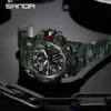 SANDA 3358 Camouflage LED Digital Watch Outdoor Electron Male Wristwatch Display Quartz Men Clock Sports Military Mens Watch 5