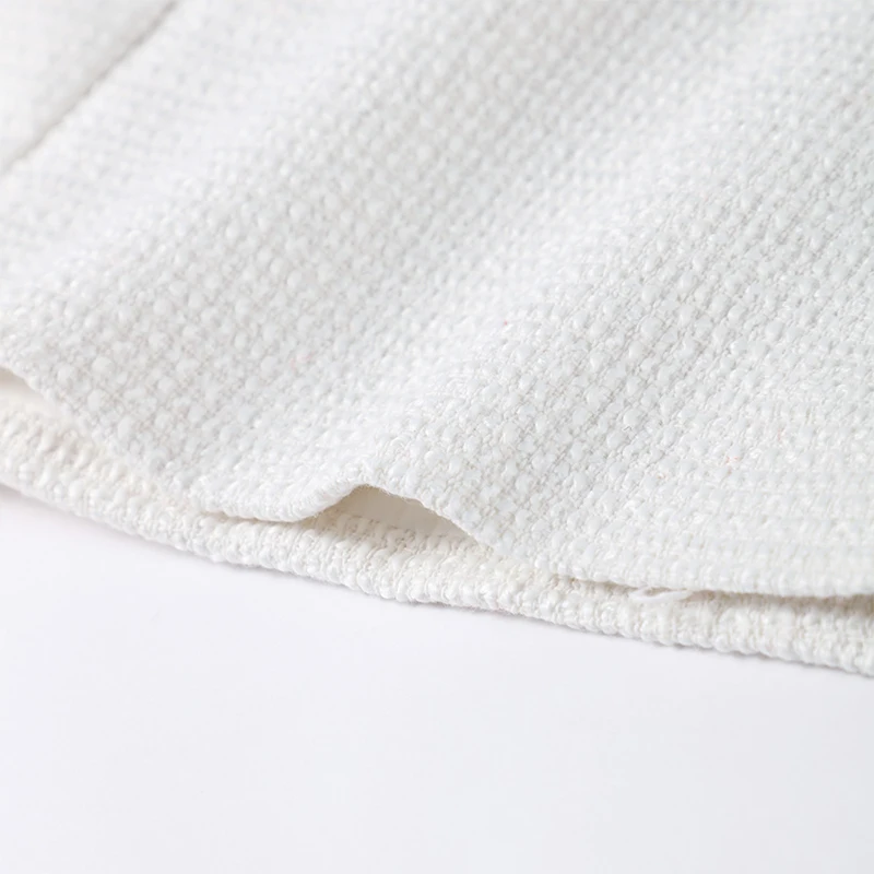 Elegant Tweed Short Party Dress Women Long Sleeve Square Collar Fake Pocket Evening Dresses Autumn Shiny Slim A-line Robes