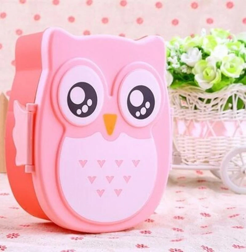 Portable Plastic Lunch Box with Cutlery Set