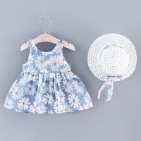 (Girls 0-3 Years Old) Summer New Girls Dress Floral Print Little Fresh Everyday Sweet Princess Dress with Bow 2