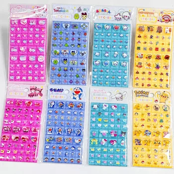 10 Pezzi Adesivi 3D Quadrati Solidi per Decorazione Cover Telefono, Adesivi per Quaderni Bambini, Simpatici Cartoni Animati, Regali Anime