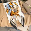 2023 Design Fashion Square Silk Scarf Women Hairband Printed Small Satin Shawls Foulard Neckerchief Female Headbands Bandana 1