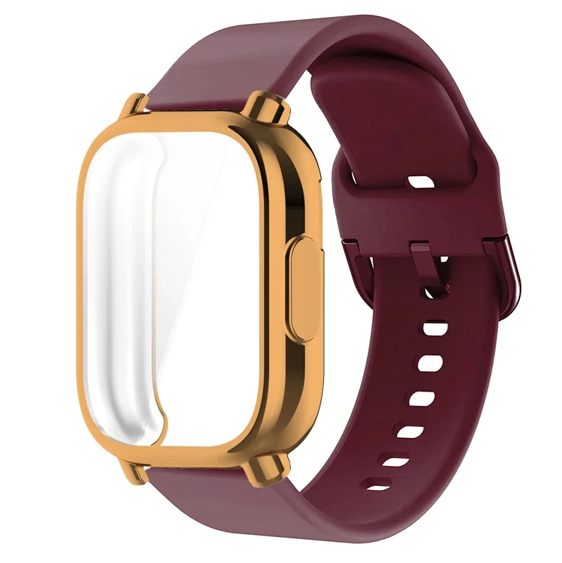 Silicone Strap with Case for Smart Watch, 22mm, Compatible with Watch 5 Active Lite