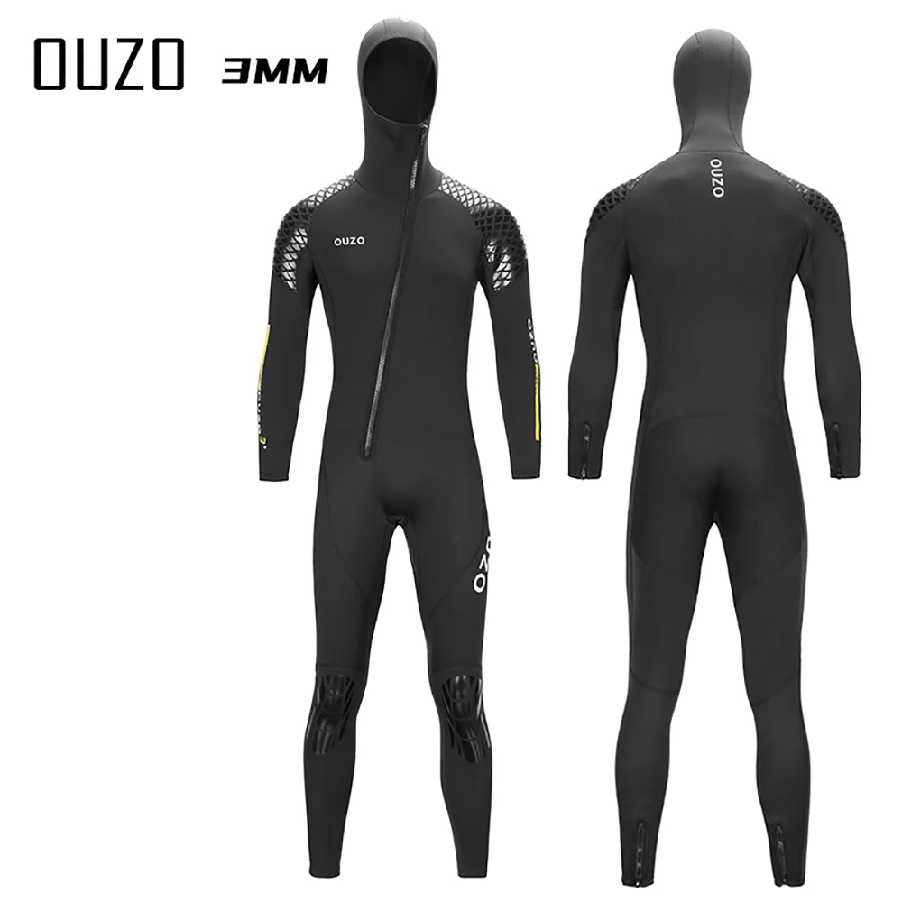 3mm Neoprene Wetsuit Men\'s One-piece Cold Proof Scuba Warm Diving Suit Jellyfish Winter Swimsuit Surfing Suit S-4XL