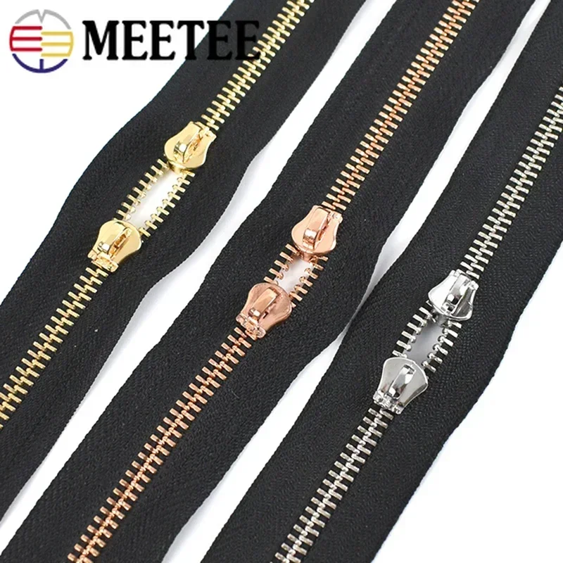 3# 5# 8# 10# Zipper Slider for Metal Zip Tape Bag Clothes Zippers Head Pull Repair Kit Luggage Zips Lock Accessory Meetee 10Pcs zipper repair kit zipper pullers zipper sliders zipper heads
