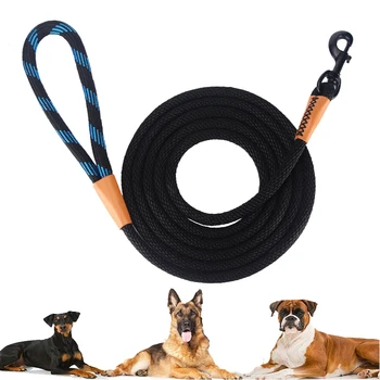 Dog Leash Strong Braided Heavy Duty Soft Padded Handle Dog Leash for Ex-Large Large Dogs Training Walking Leads Rope Leash