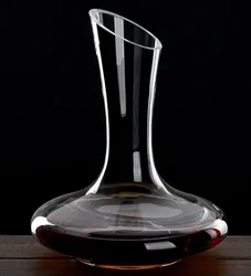 Premium Handmade Crystal Red Wine Decanter with Flat Base and Thickened Walls - 1000ML Capacity (1000ml)