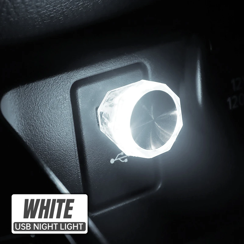 LED Car USB Atmosphere Lamp Wireless Flash Colorful Lights Auto Decoration Lighting Night Lights Computer Mobile Power Charging led light,night light,mini led light