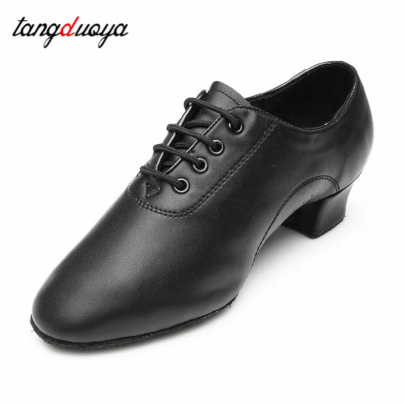Dance Shoes Men's Latin Dance Shoes Ballroom Tango Jazz 3.5cm Heels Size 24-45
