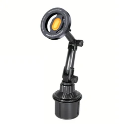 Universal 360° Rotating Magnetic Car Phone Holder with Cup Mount (Orange)