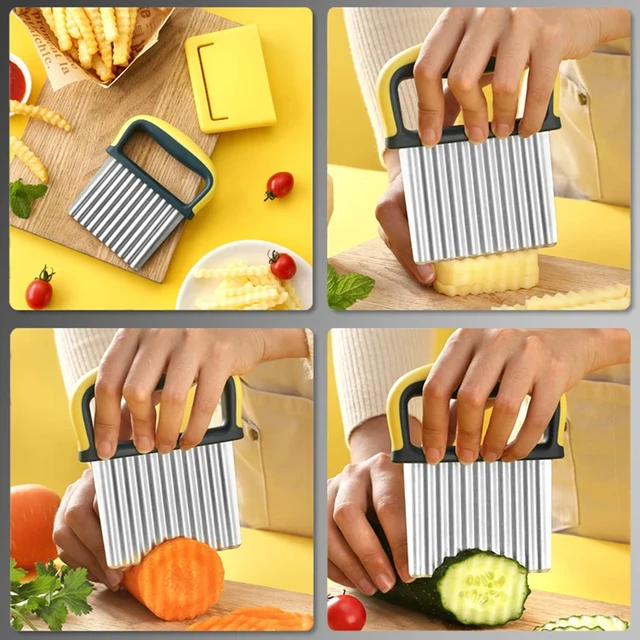 New Potato Chips Slicer Stainless Steel Potato Chips Machine Manual Kitchen Vegetable  Slicer Kitchen Gadgets And Accessories - Fruit & Vegetable Tools -  AliExpress