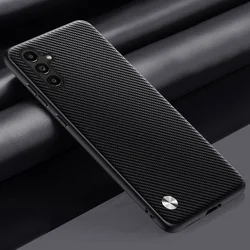 Luxury PU Leather Phone Case with Silicone Protection for Samsung A54 5G (Matte Black)
