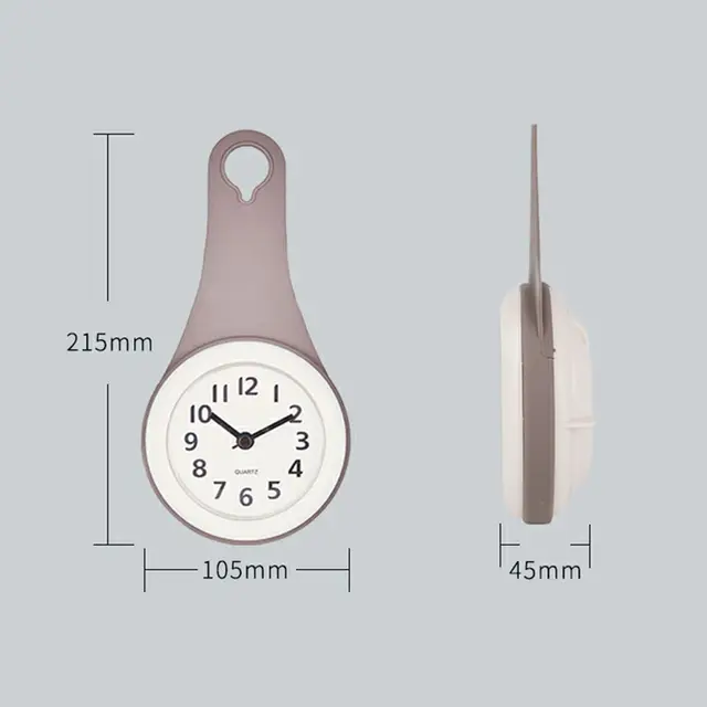 욕실과 주방에 완벽한 방수 미니 빨판 벽시계