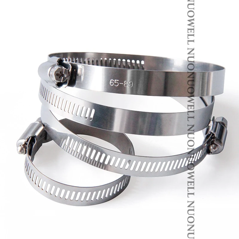 Description Picture 3 of item2pcs/lot Stainless Steel 304 Worm Drive Hose Clamps Fuel Pipe Tube Clips Irrigation Pipe Hoop Fixed Water Pipe Hose Fastener