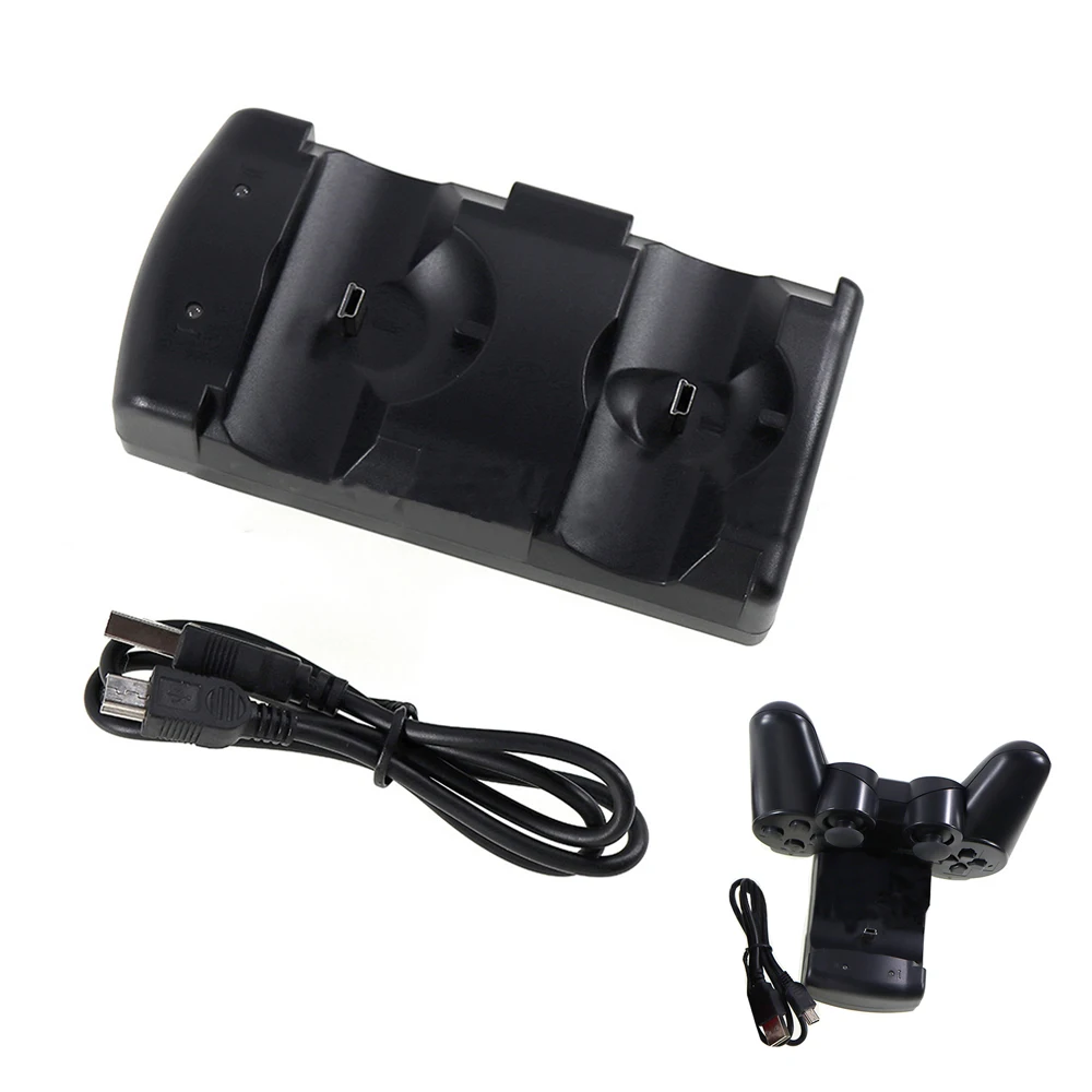 Dual Charging Dock Charger Station Per Playstation 3 Per Ps3 Move Gamepad Controller Dualshock 2 In 1 Stand