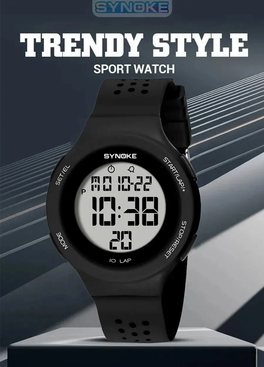 Outdoor Sport Uhr Männer Alarm Chrono Uhr 5Bar Wasserdichte Militär Uhren LED Display Shock Digital Uhr Dünne Design – Detail 1