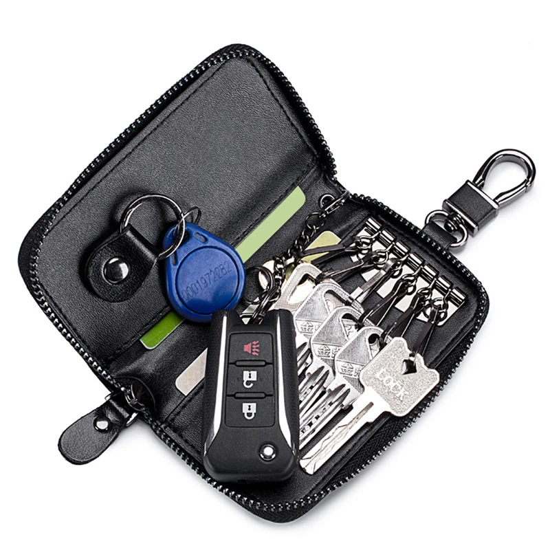 Keychain Key Holder Organizer Pouch Split Car Key Wallet Housekeeper Case Mini Card Bag Organizer key organizer,key case,key purse,key holder