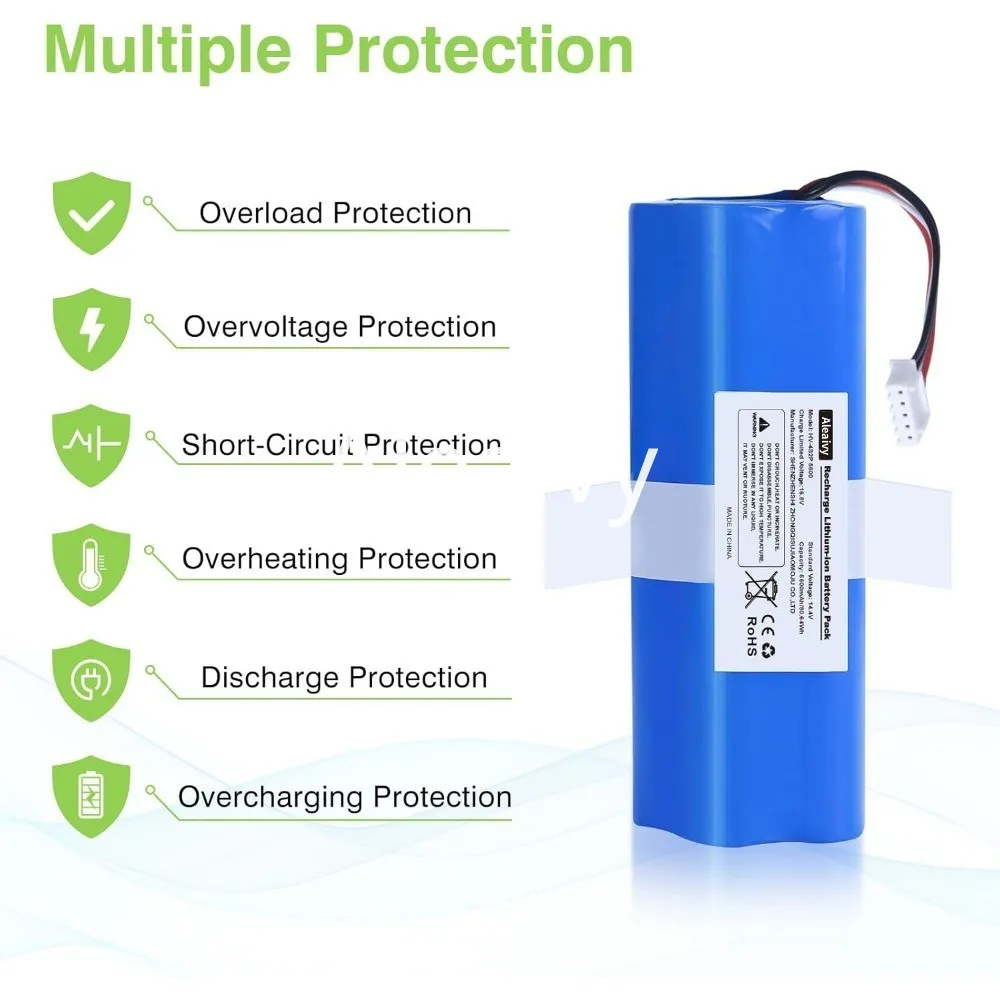 12800mAh Battery Replacement For ecovacs T5 T8 T9 T10 T20 DLX11 DLX13 DLN12 X1 X1omni X1 Deebot Ozmo Sweeping robot battery 4