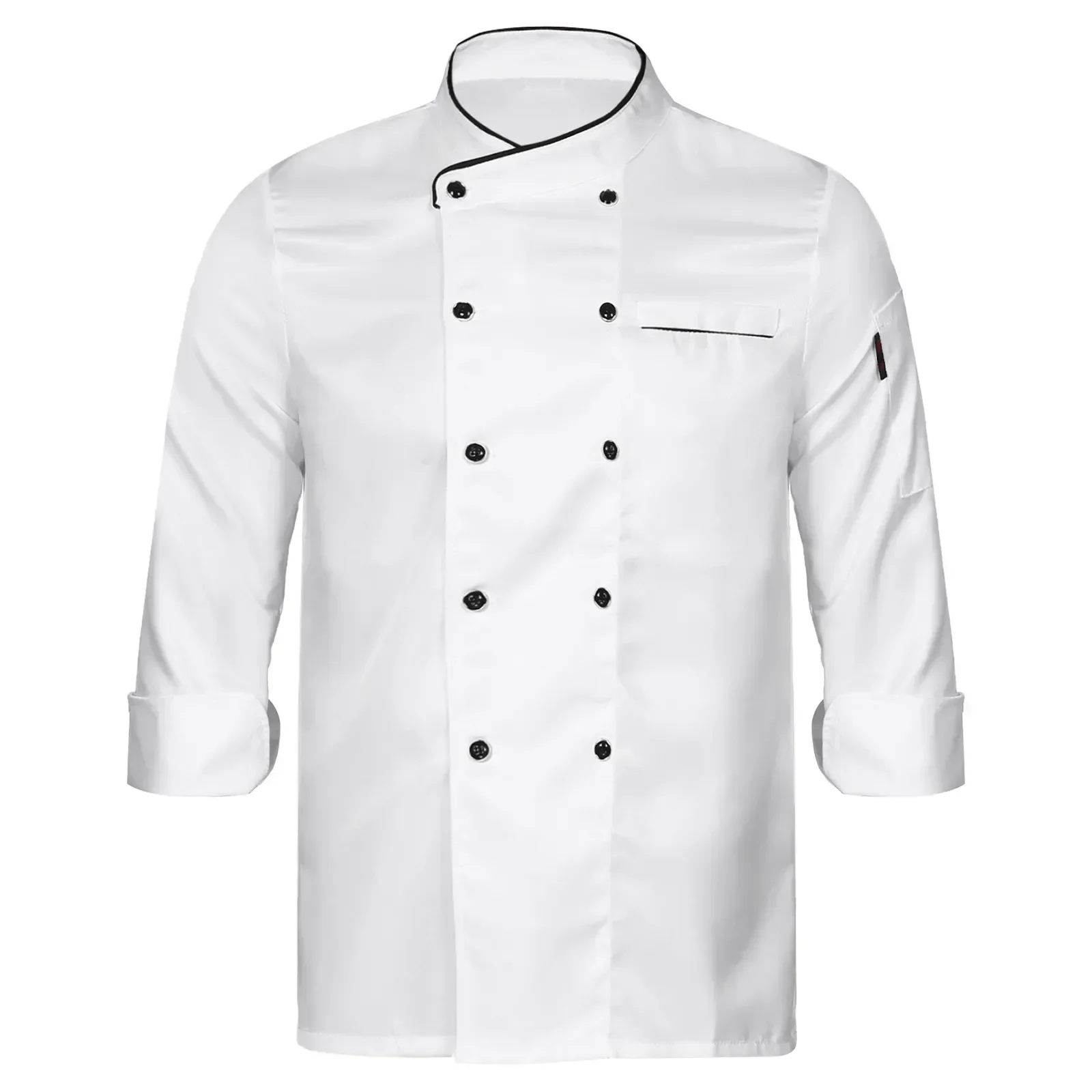 

Coat Men Sleeve Unisex Hotel Women Restaurant Chef Short Work Kitchen Long Double-breasted Bakery Uniform Jacket Canteen