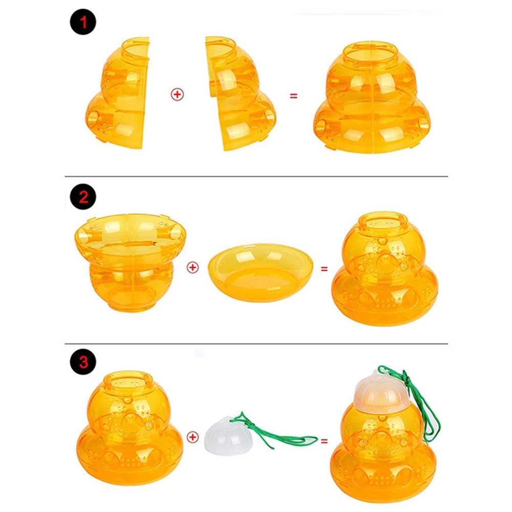 Wasp Trap Outdoor Reusable Portable Wasp Catcher Non-toxic Pest Control Garden Multi-hole Bee Trap for Home Farm Yard Supplies