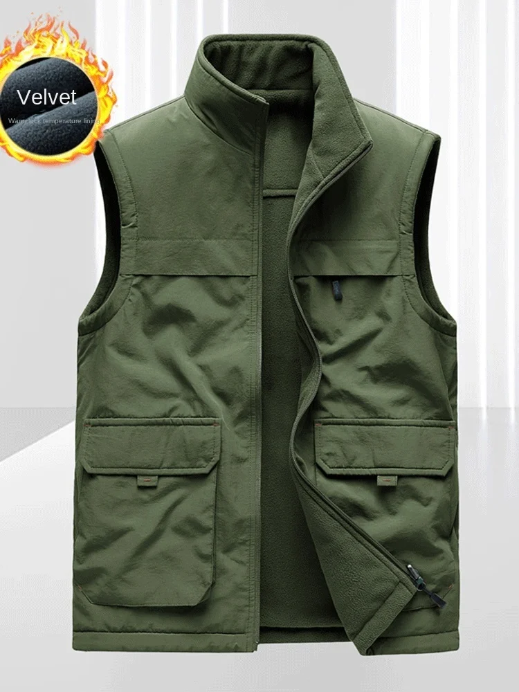Men's Coat Fishing Clothing Hunting Vest Camping Free Shipping MAN Motorcyclist Coats Original High Quality Work Winter Gilets